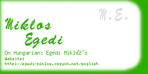 miklos egedi business card